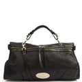 Mulberry Tote Taylor Satchel  in Black, Calfskin Leather — Front View