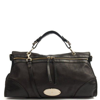 Mulberry Tote Taylor Satchel  in Black, Calfskin Leather — Front View