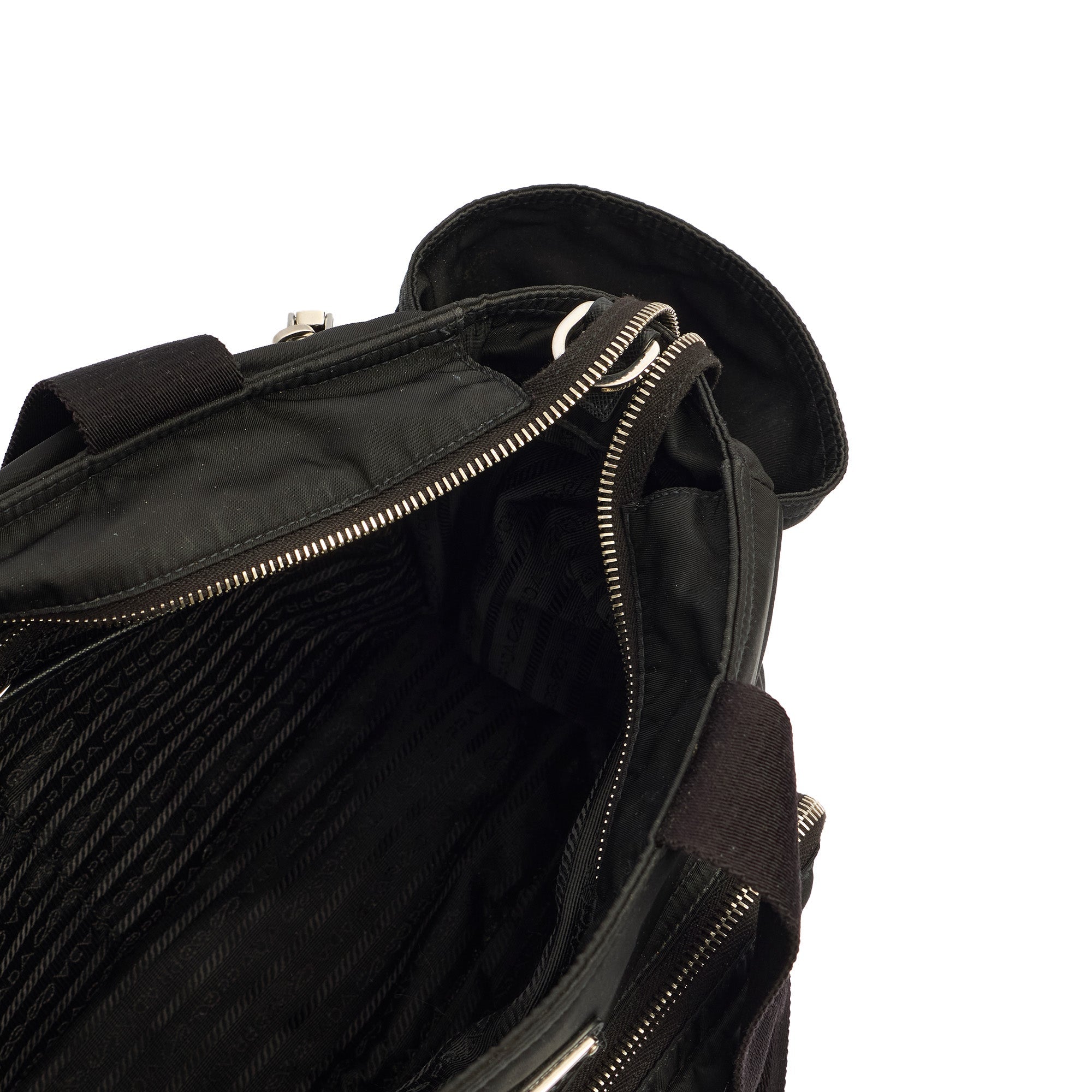 Prada Shoulder Bag Baby Bag in Black, Nylon — Alternate View 7