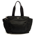 Prada Shoulder Bag Baby Bag in Black, Nylon — Front View