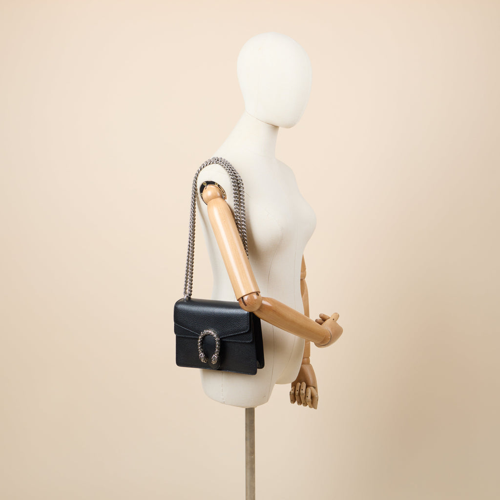 Gucci Cross Body Dionysus - Mini in Black, Leather — Side View