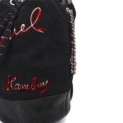 Chanel Backpack Backpack in Black, Fabric — Detail View