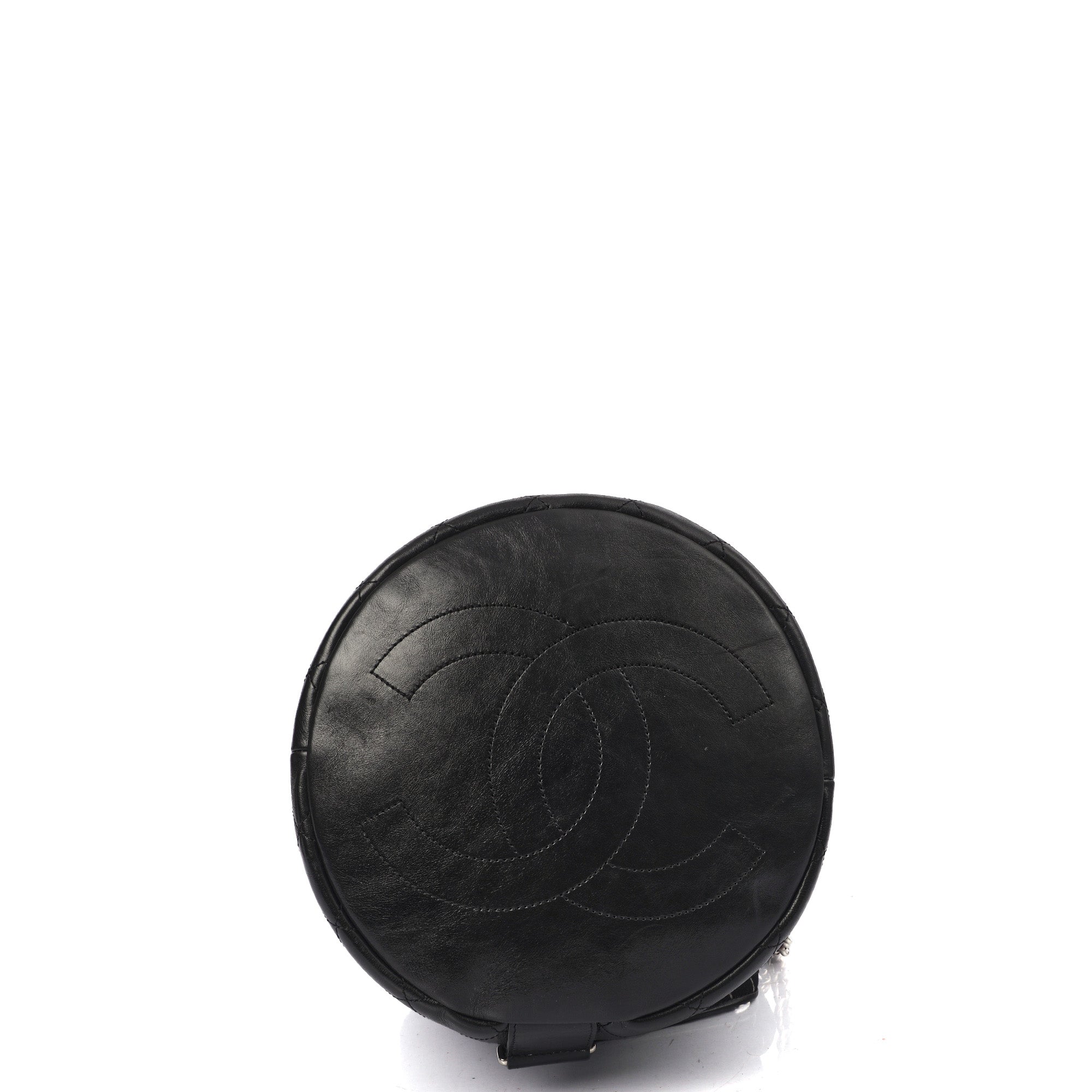 Chanel Backpack Backpack in Black, Fabric — Top View