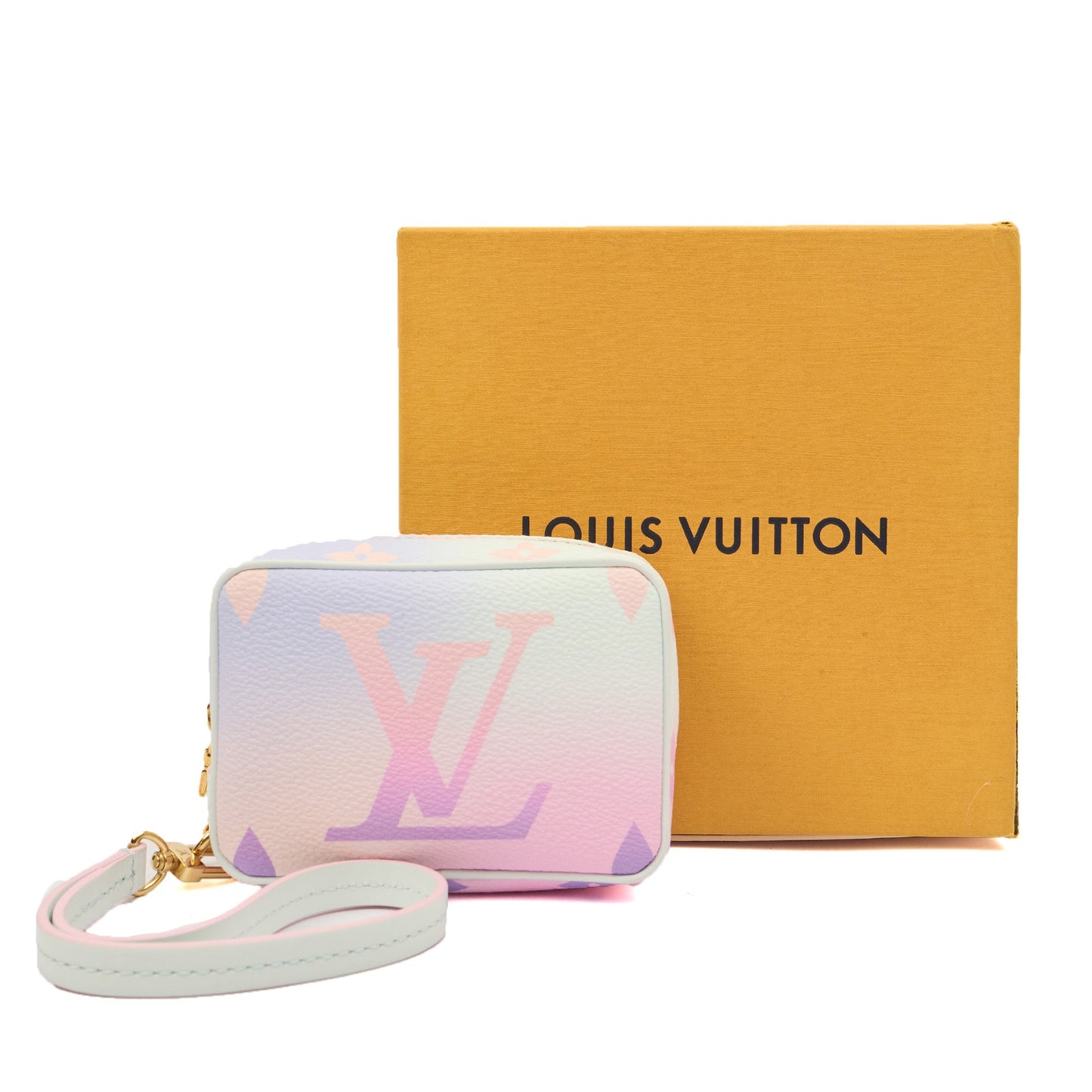Louis Vuitton Cosmetic Bag Trousse Wapity Pouch in Sunrise Pastel, Canvas — Lifestyle View