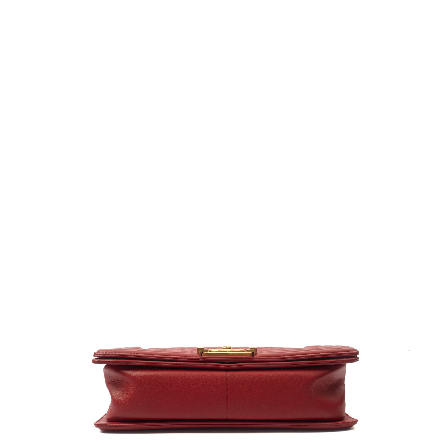 Chanel Shoulder Bag Boy - Medium in Red, Lambskin Leather — Alternate View 13