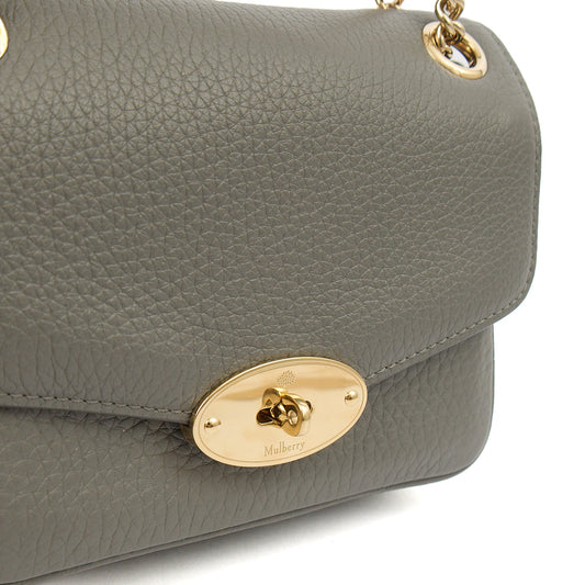Mulberry Cross Body Darley Shoulder Bag  in Charcoal, Leather — Side View