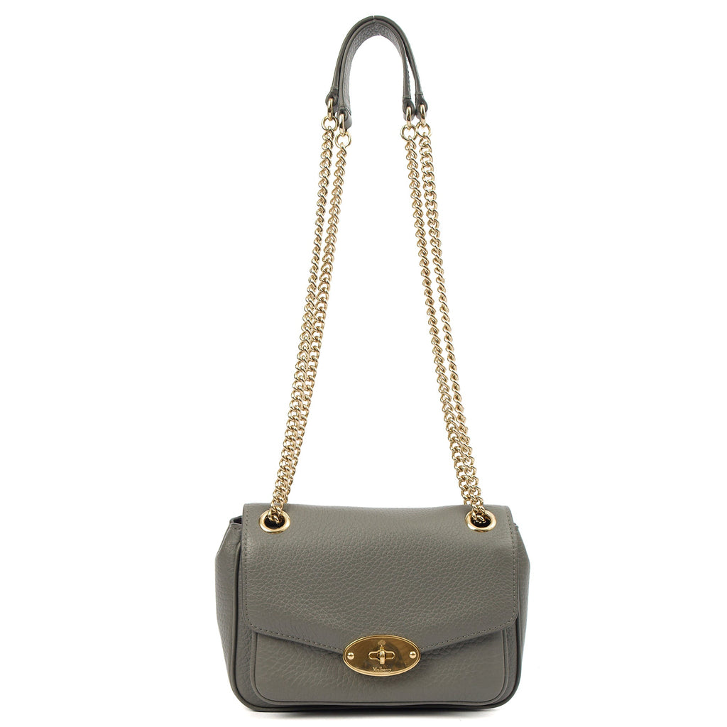 Mulberry Cross Body Darley Shoulder Bag  in Charcoal, Leather — Back View
