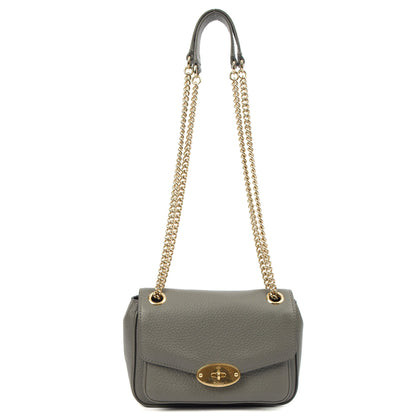 Mulberry Cross Body Darley Shoulder Bag  in Charcoal, Leather — Back View