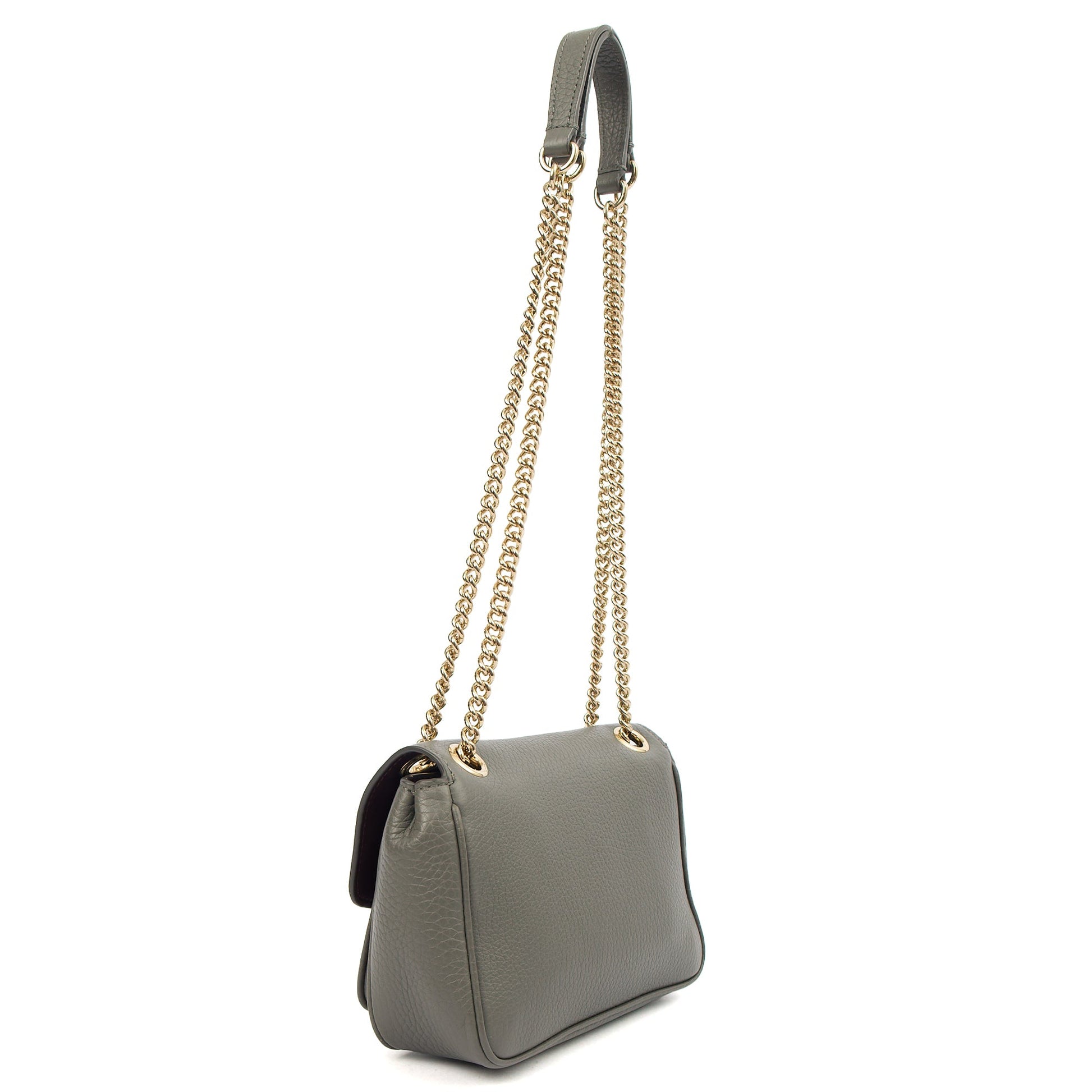 Mulberry Cross Body Darley Shoulder Bag  in Charcoal, Leather — Top View
