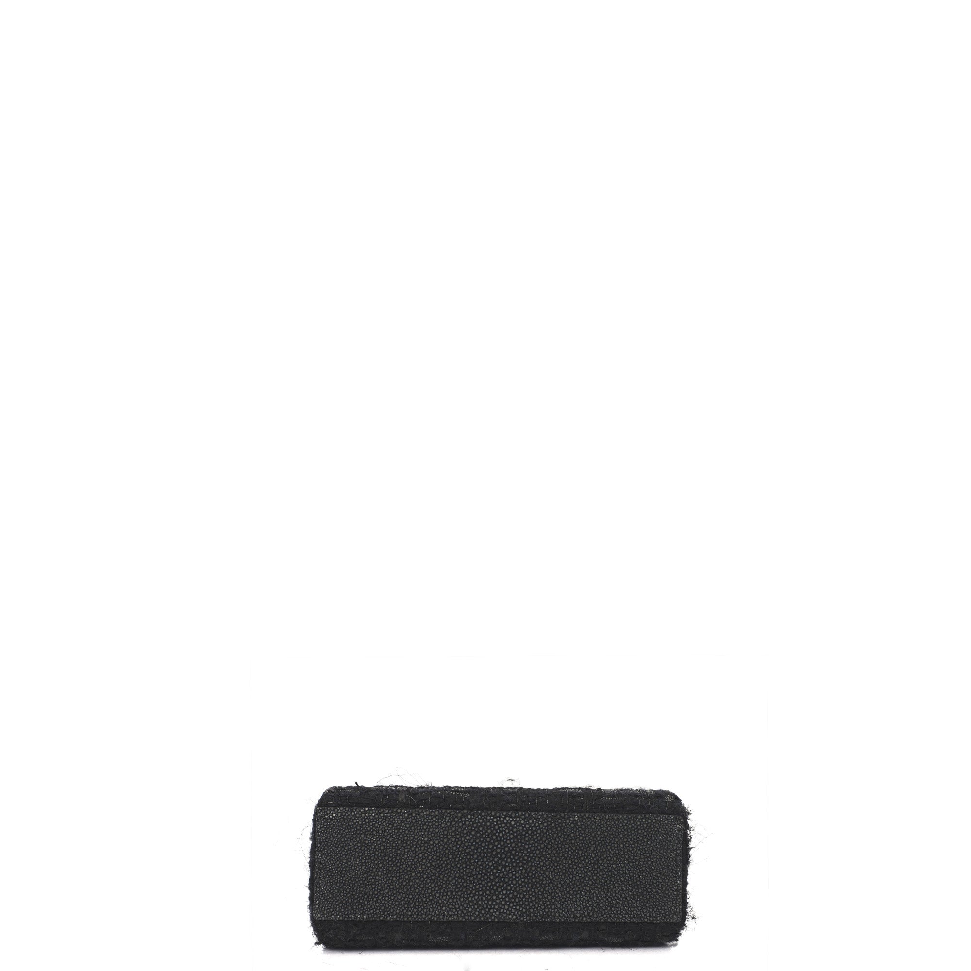Christian Dior Top Handle Lady Dior - Mini in Black, Alligator Leather — Top View