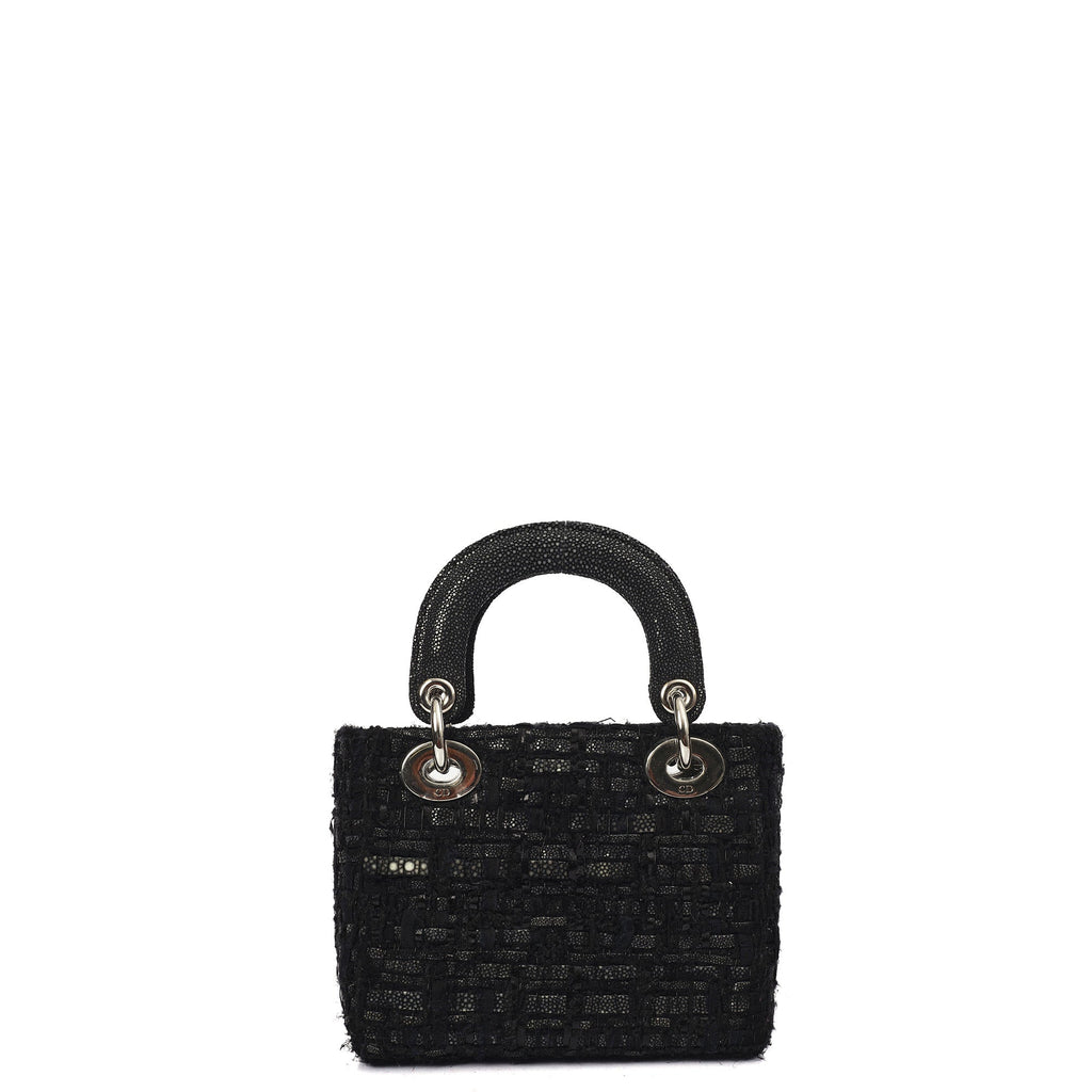 Christian Dior Top Handle Lady Dior - Mini in Black, Alligator Leather — Alternate View 10