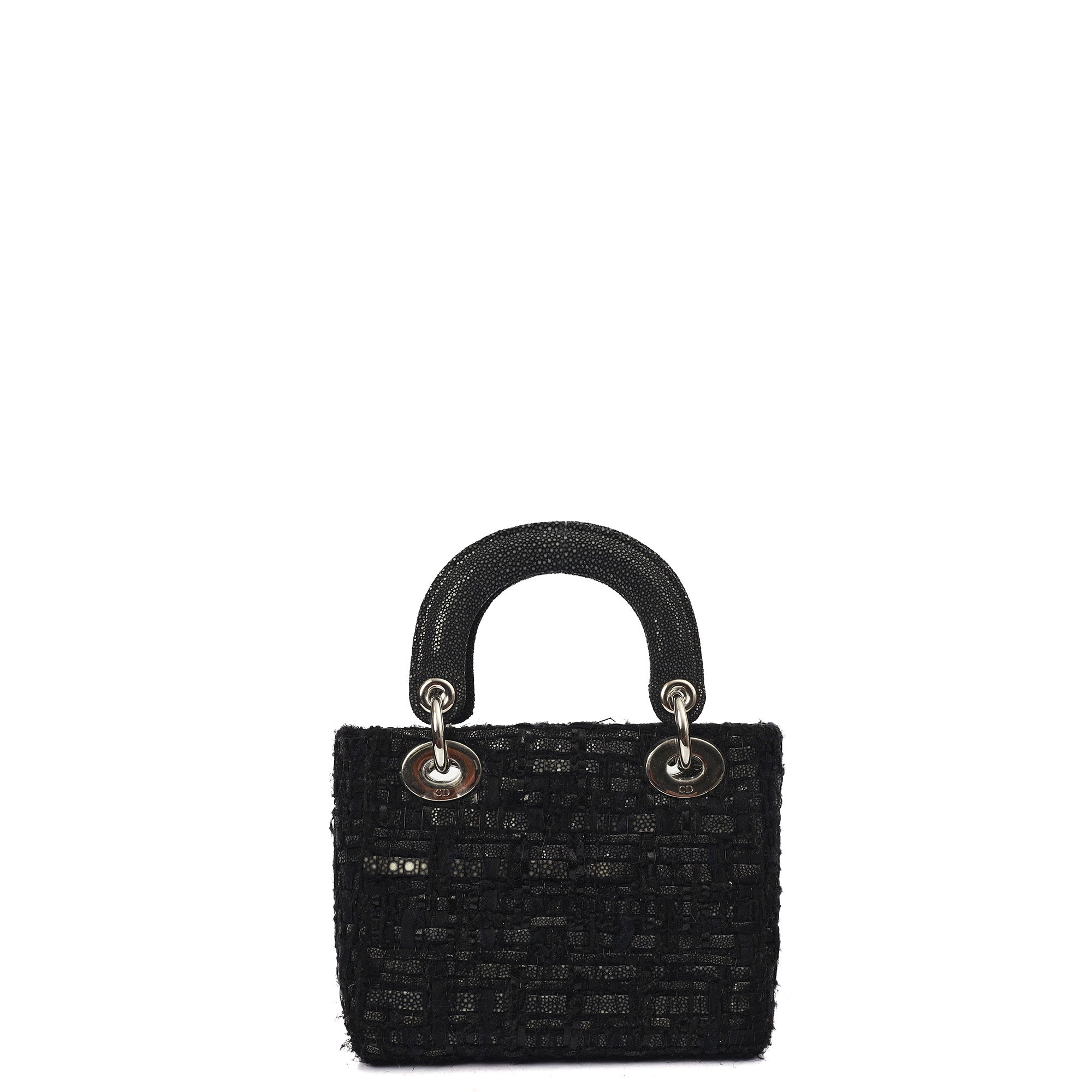 Christian Dior Top Handle Lady Dior - Mini in Black, Alligator Leather — Alternate View 10