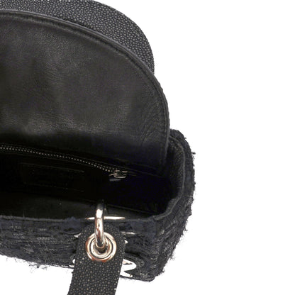 Christian Dior Top Handle Lady Dior - Mini in Black, Alligator Leather — Alternate View 7