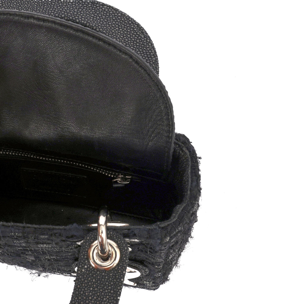 Christian Dior Top Handle Lady Dior - Mini in Black, Alligator Leather — Alternate View 14