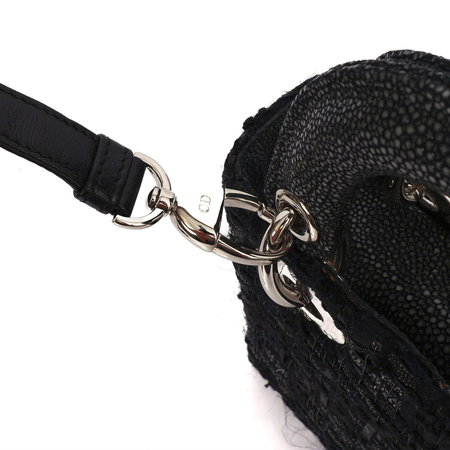 Christian Dior Top Handle Lady Dior - Mini in Black, Alligator Leather — Alternate View 12