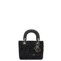 Christian Dior Top Handle Lady Dior - Mini in Black, Alligator Leather — Front View