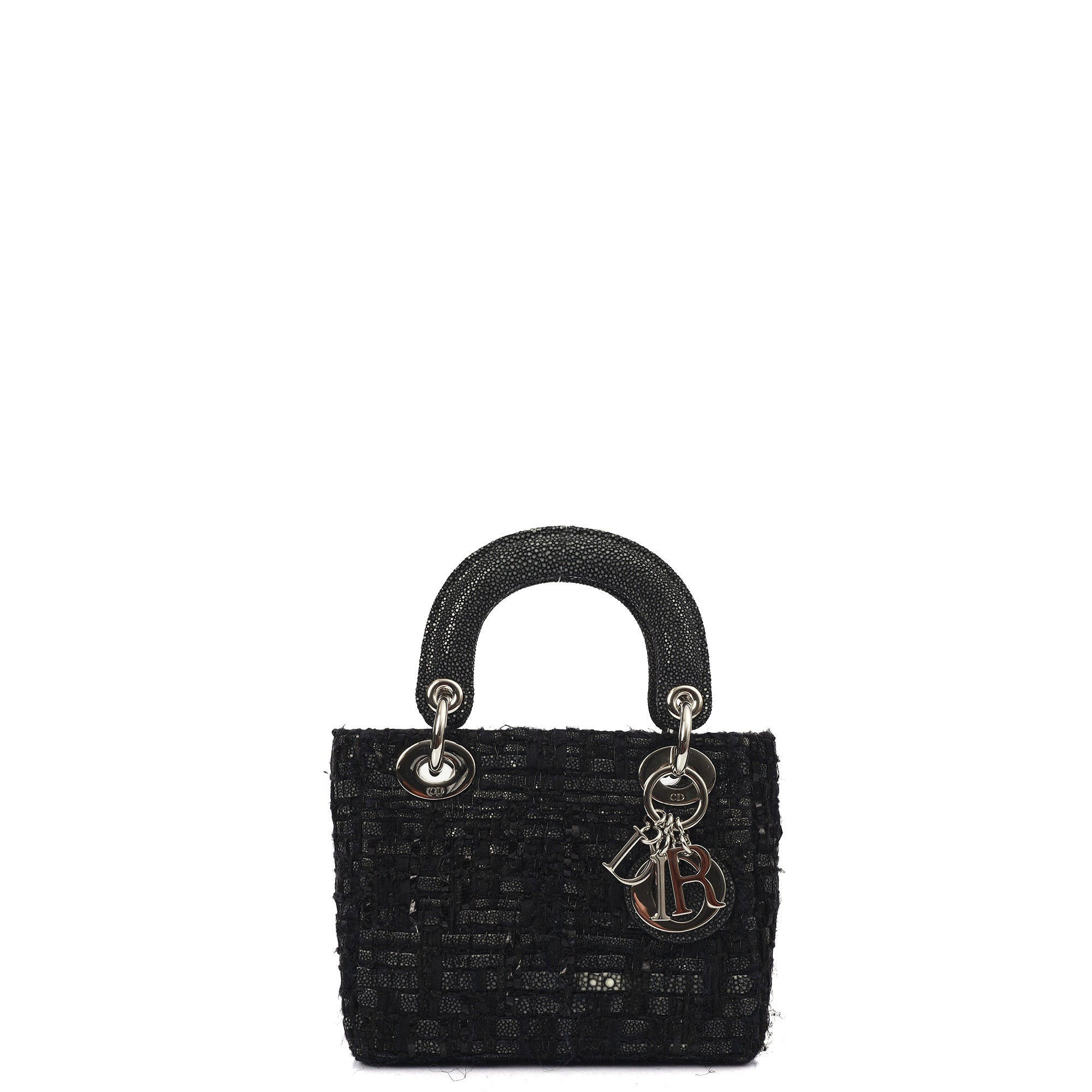 Christian Dior Top Handle Lady Dior - Mini in Black, Alligator Leather — Alternate View 8
