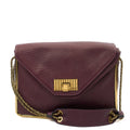 Chloe Shoulder Bag Sally - Medium in Plum Purple, Calfskin Leather — Front View