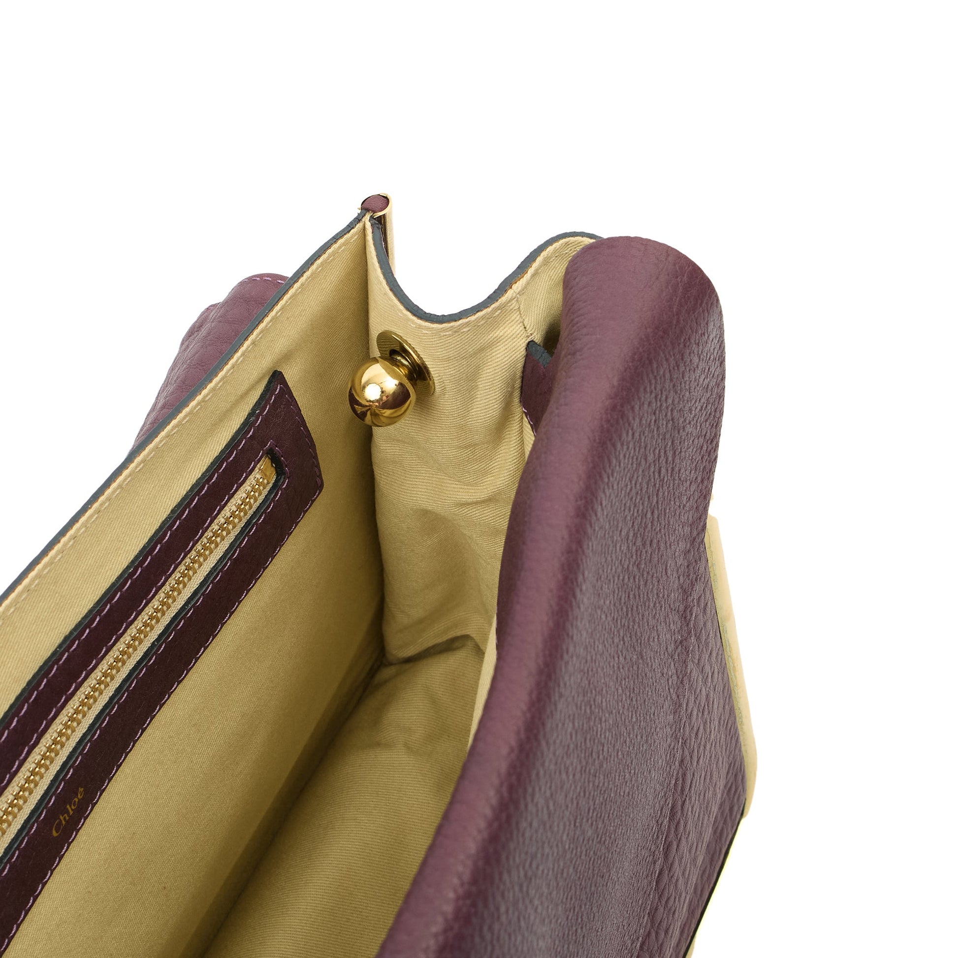 Chloe Shoulder Bag Sally - Medium in Plum Purple, Calfskin Leather — Alternate View 11