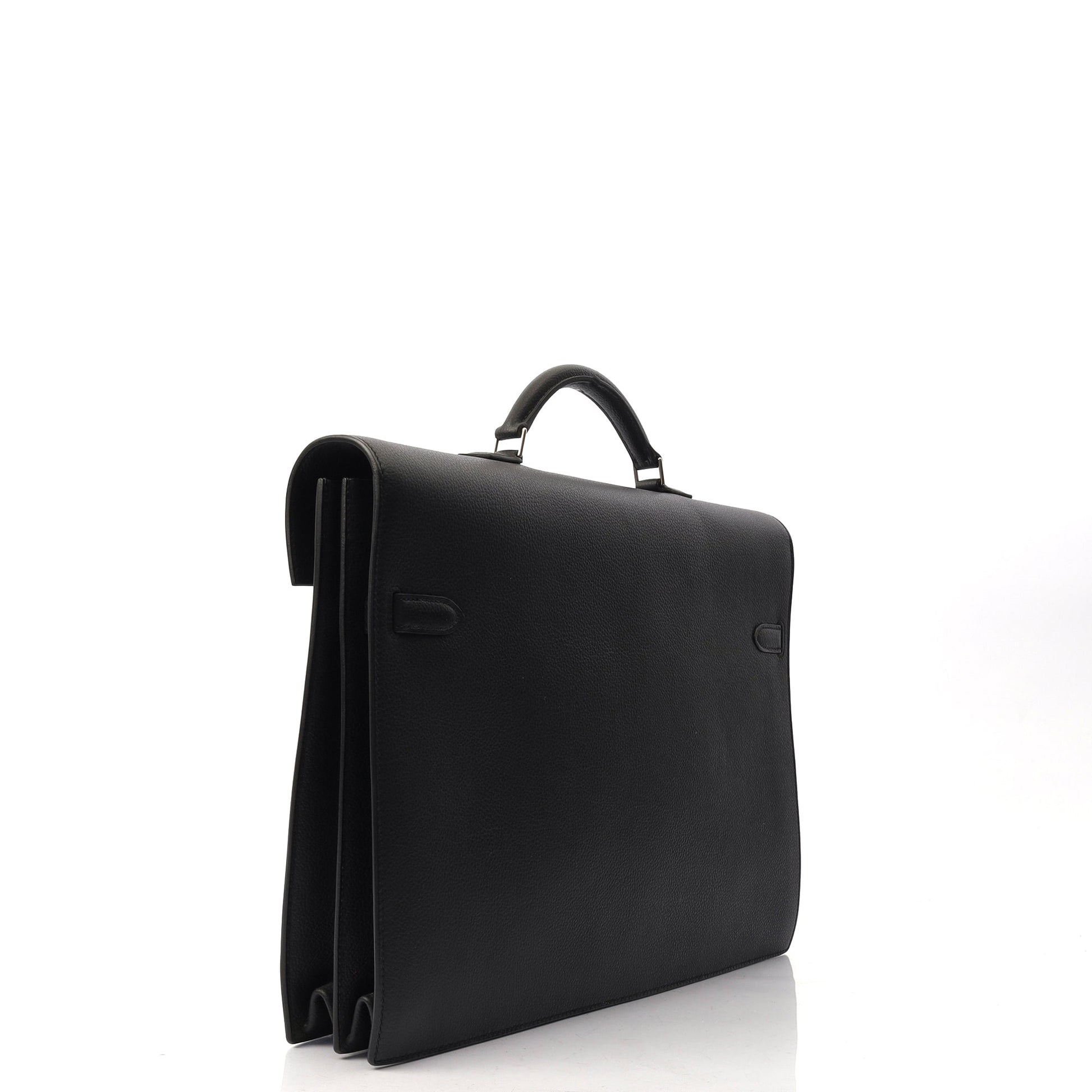 Hermes Tote Sac A Depeche in Black, Epsom Leather — Side View
