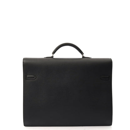 Hermes Tote Sac A Depeche in Black, Epsom Leather — Back View