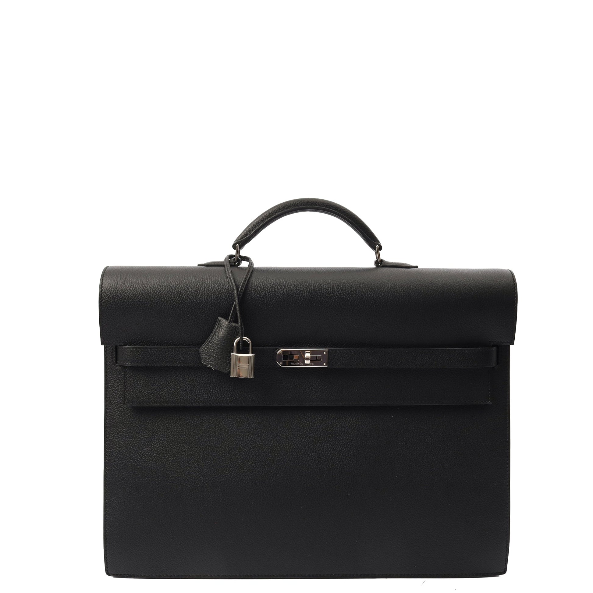Hermes Tote Sac A Depeche in Black, Epsom Leather — Alternate View 14