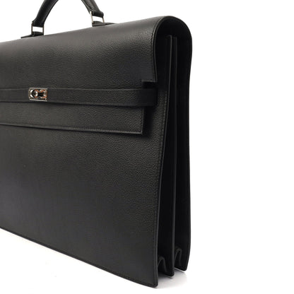 Hermes Tote Sac A Depeche in Black, Epsom Leather — Alternate View 12