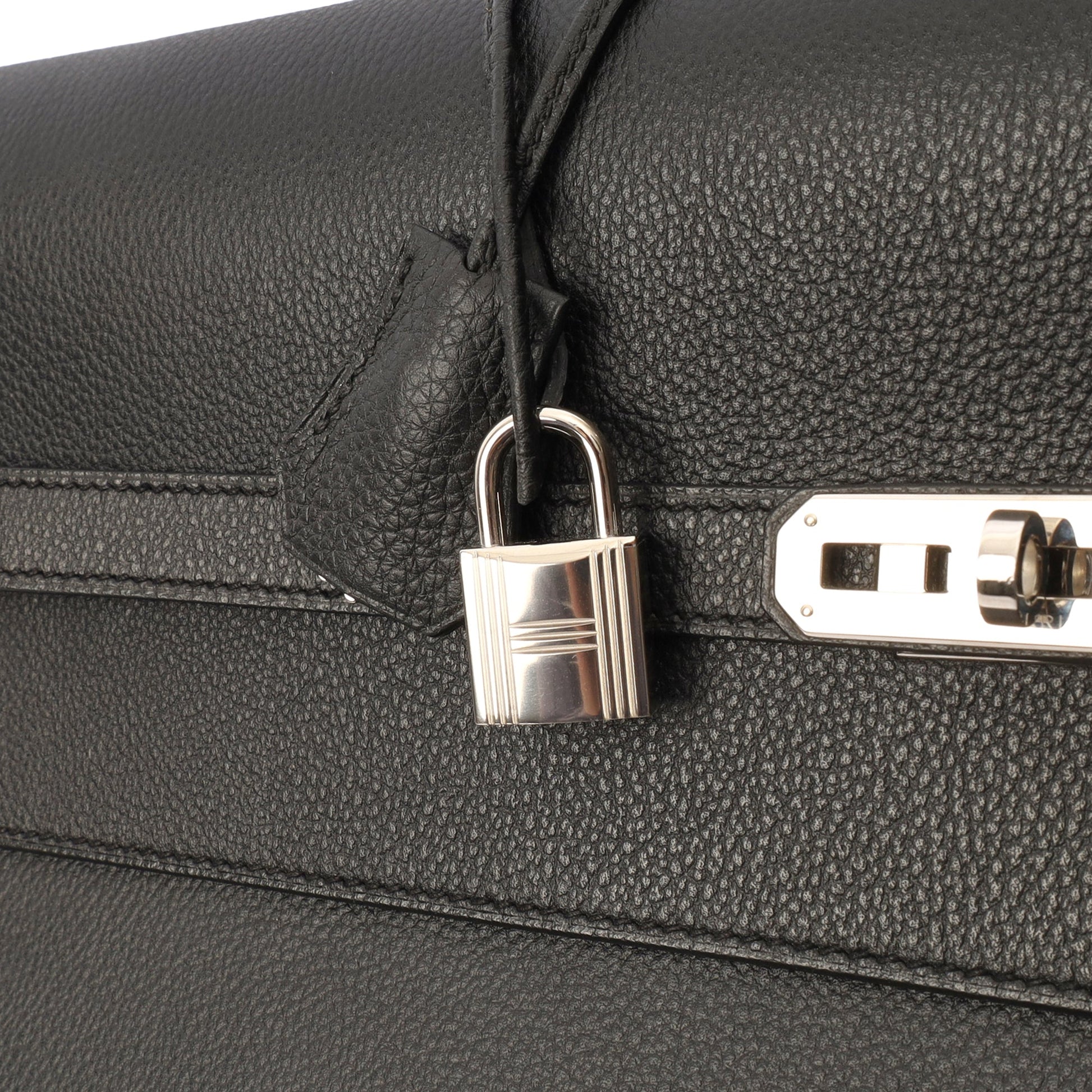 Hermes Tote Sac A Depeche in Black, Epsom Leather — Alternate View 18