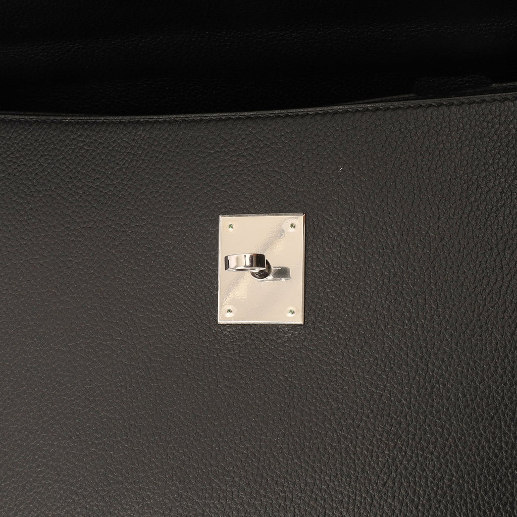 Hermes Tote Sac A Depeche in Black, Epsom Leather — Alternate View 9