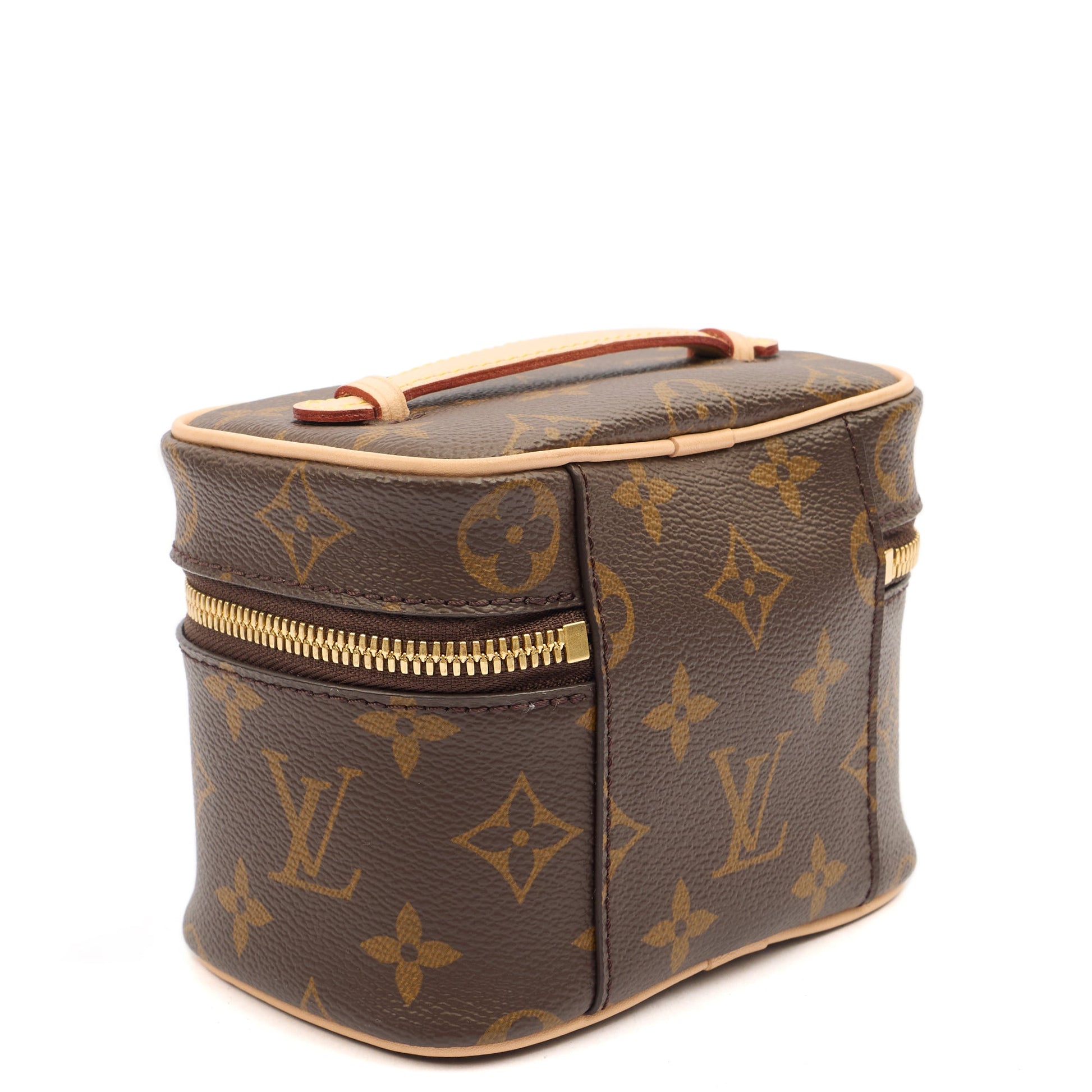 Louis Vuitton Top Handle Nice - Nano in Monogram, Canvas — Side View
