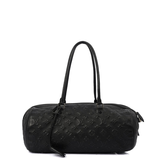 Louis Vuitton Shoulder Bag Papillon in Black, Empreinte Leather — Front View