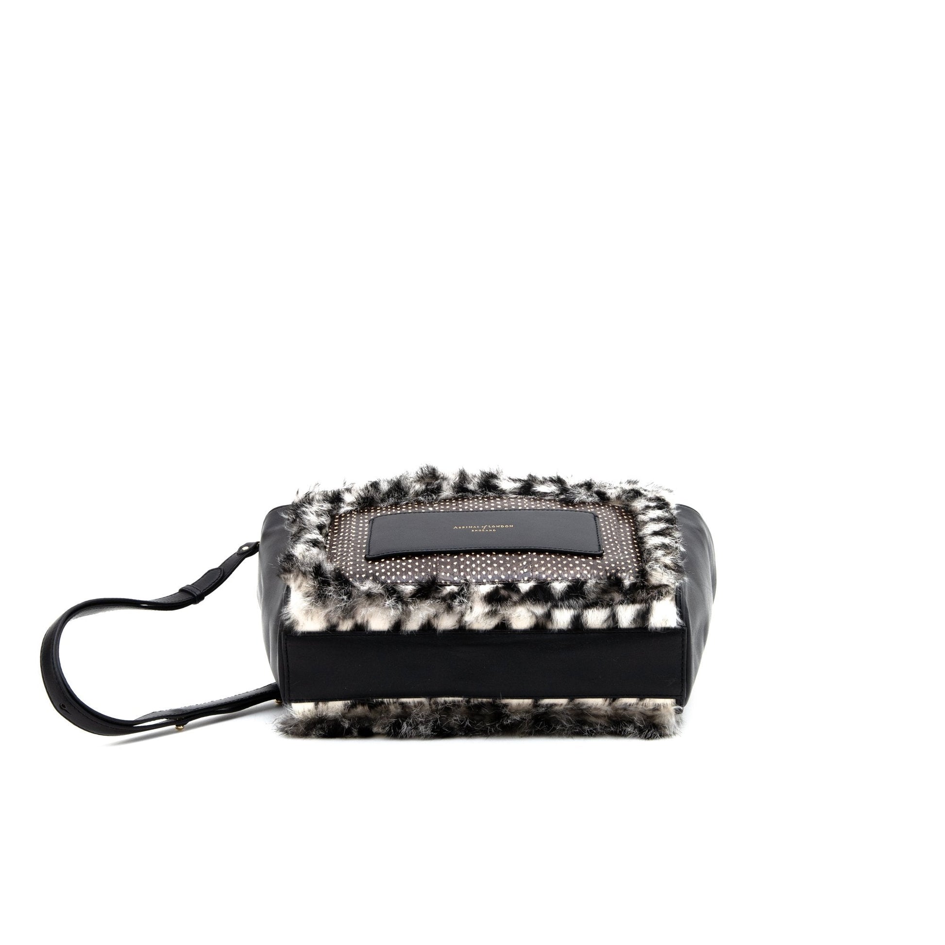 Aspinal of London Tote Marylebone Shoulder Bag - Small in Black, Leather — Detail View