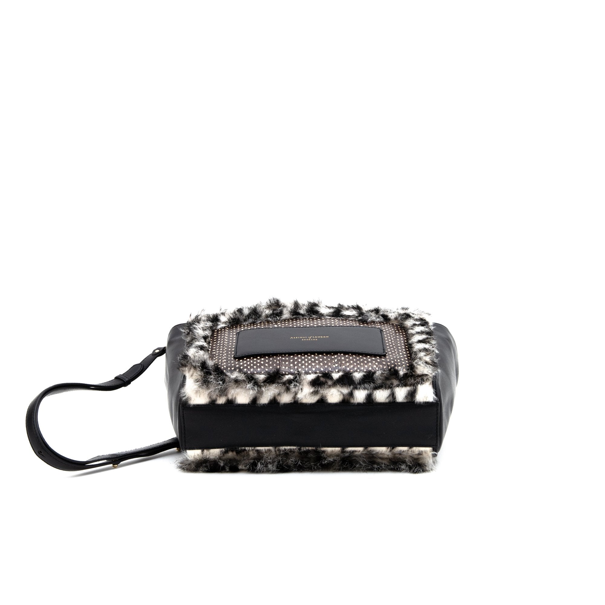 Aspinal of London Tote Marylebone Shoulder Bag - Small in Black, Leather — Detail View