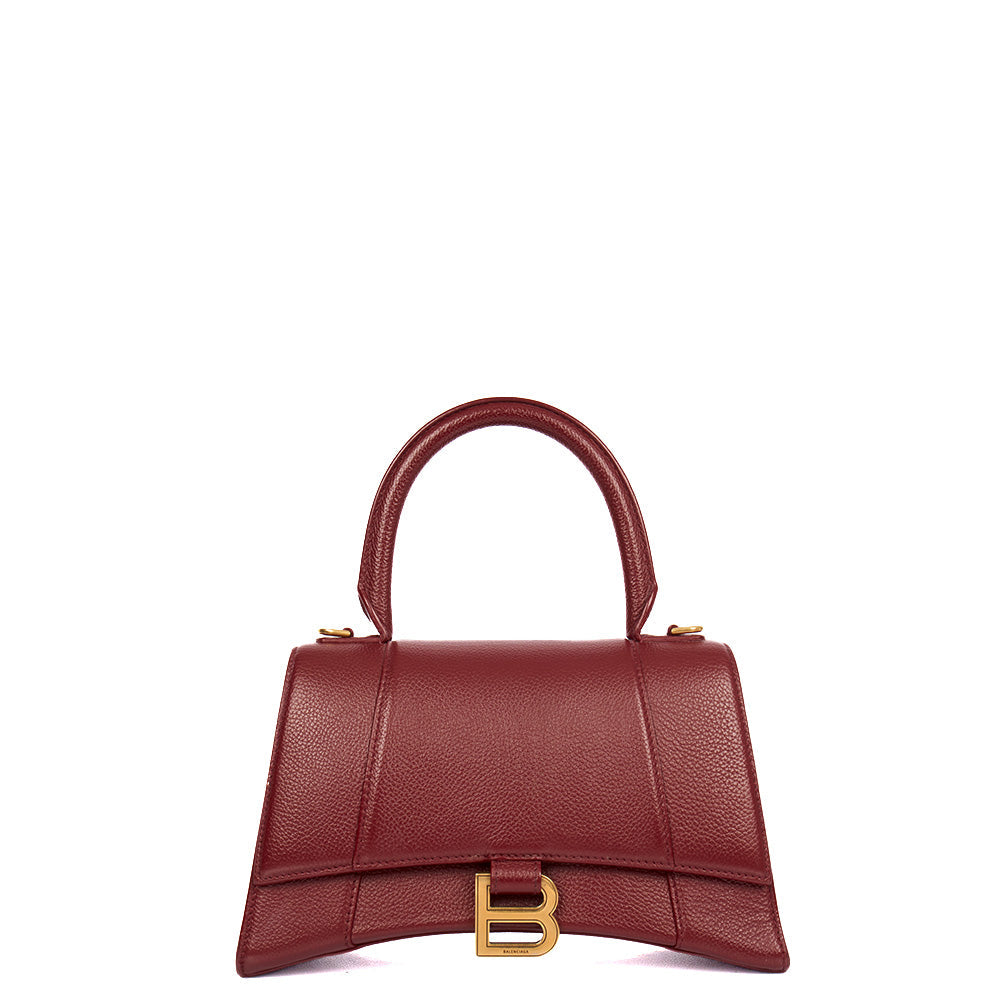 Balenciaga Top Handle Hourglass Top Handle Small in Red, Veau (Calfskin) — Alternate View 8
