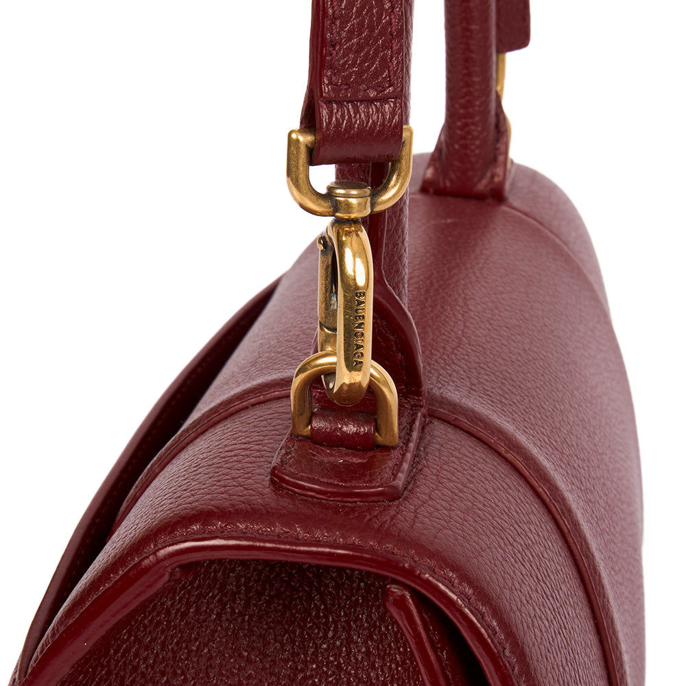Balenciaga Top Handle Hourglass Top Handle Small in Red, Veau (Calfskin) — Alternate View 12