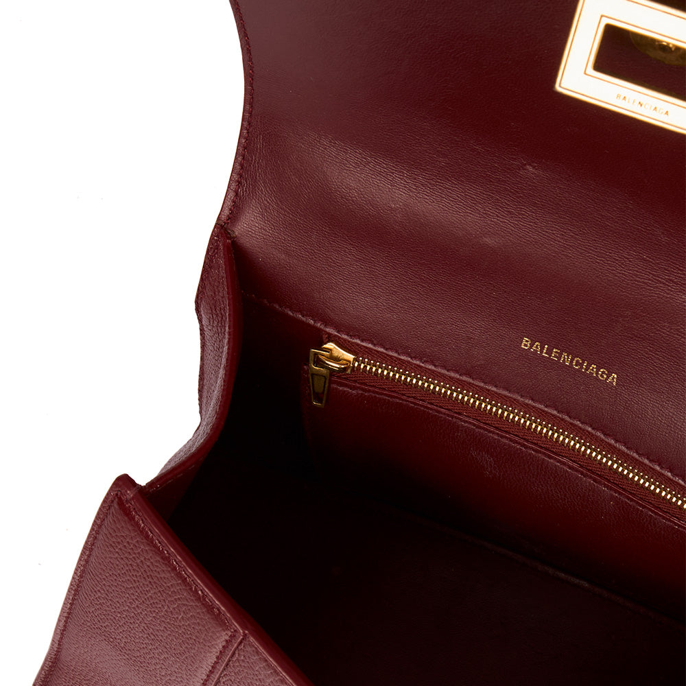Balenciaga Top Handle Hourglass Top Handle Small in Red, Veau (Calfskin) — Alternate View 14