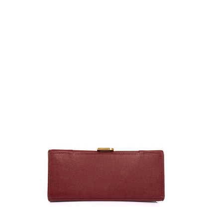 Balenciaga Top Handle Hourglass Top Handle Small in Red, Veau (Calfskin) — Top View