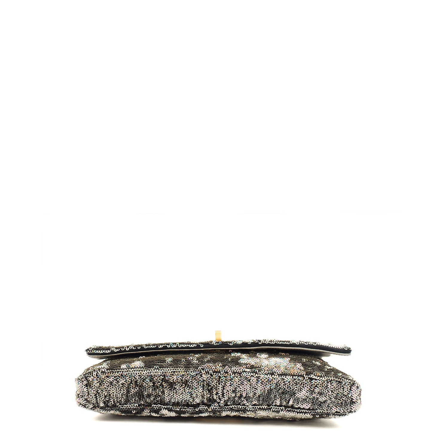 Miu Miu Shoulder Bag Clutch in Metallic, Canvas — Top View