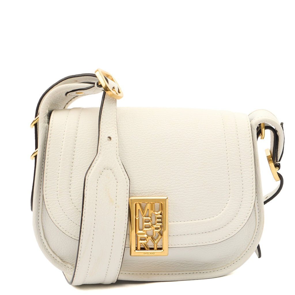 Mulberry Cross Body Sadie in White, Calfskin Leather — Front View