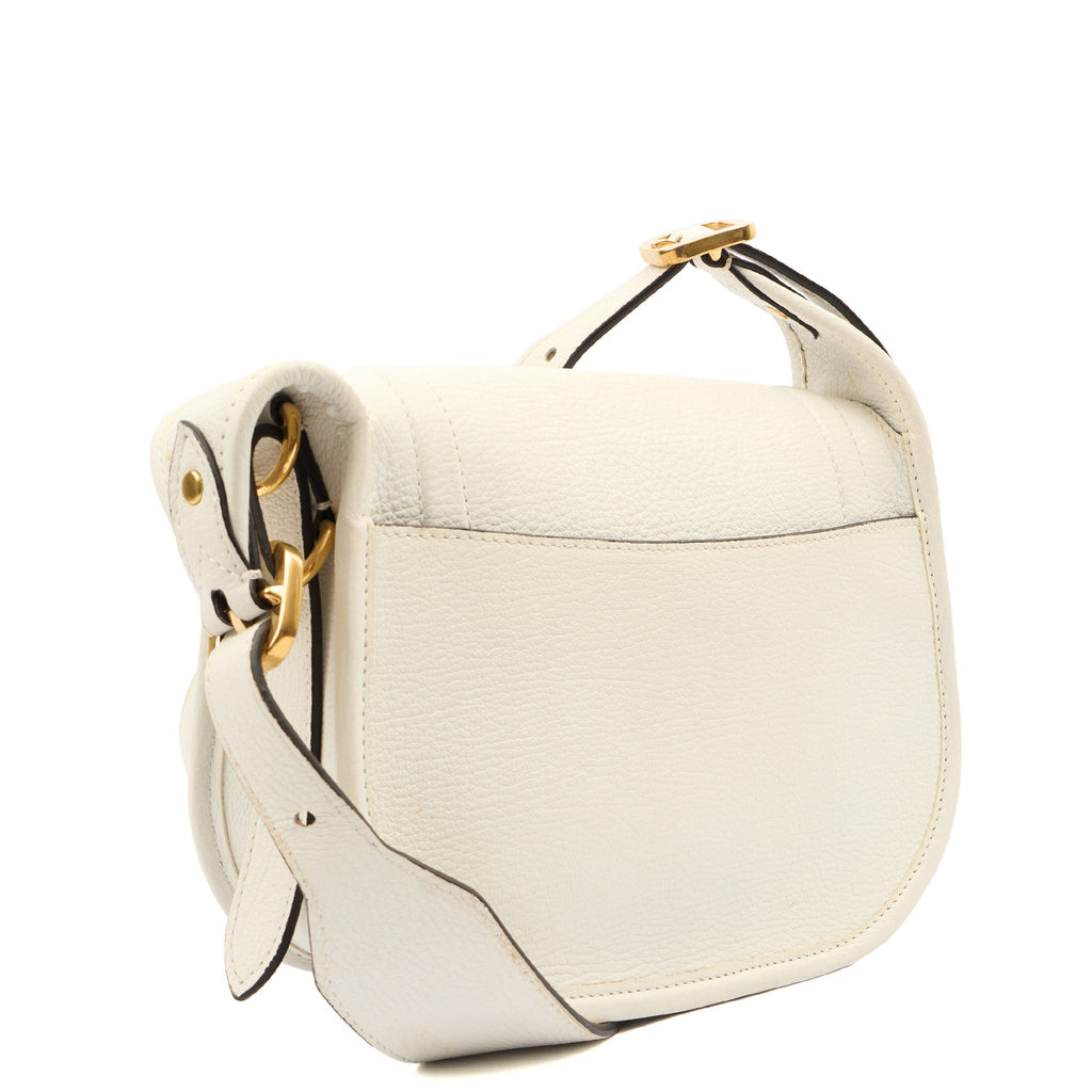Mulberry Cross Body Sadie in White, Calfskin Leather — Back View