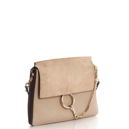 Chloe Shoulder Bag Faye Shoulder Bag in Grey, Calfskin Leather — Alternate View 18