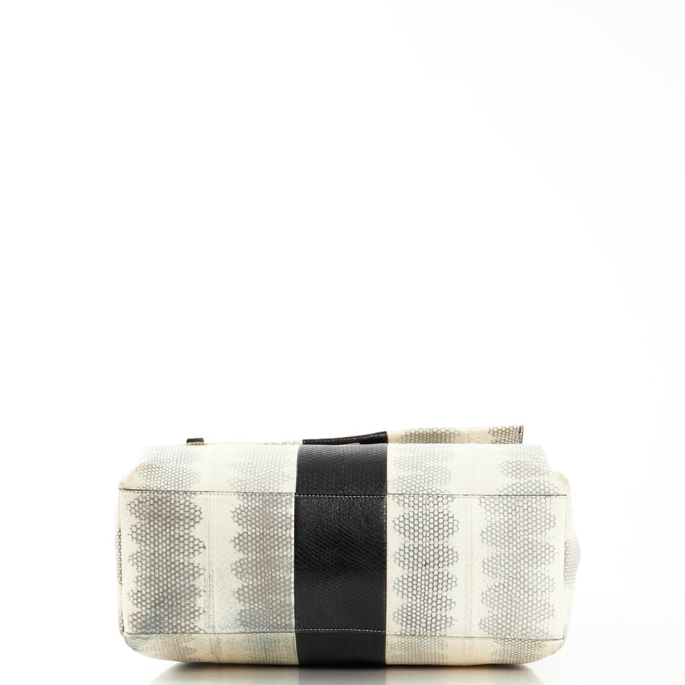 Givenchy Tote Pandora - Medium in Storm Gray, Exotic Effect Leather — Detail View