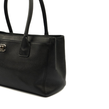 Chanel Tote Executive Shopper Tote in Black, Leather — Detail View