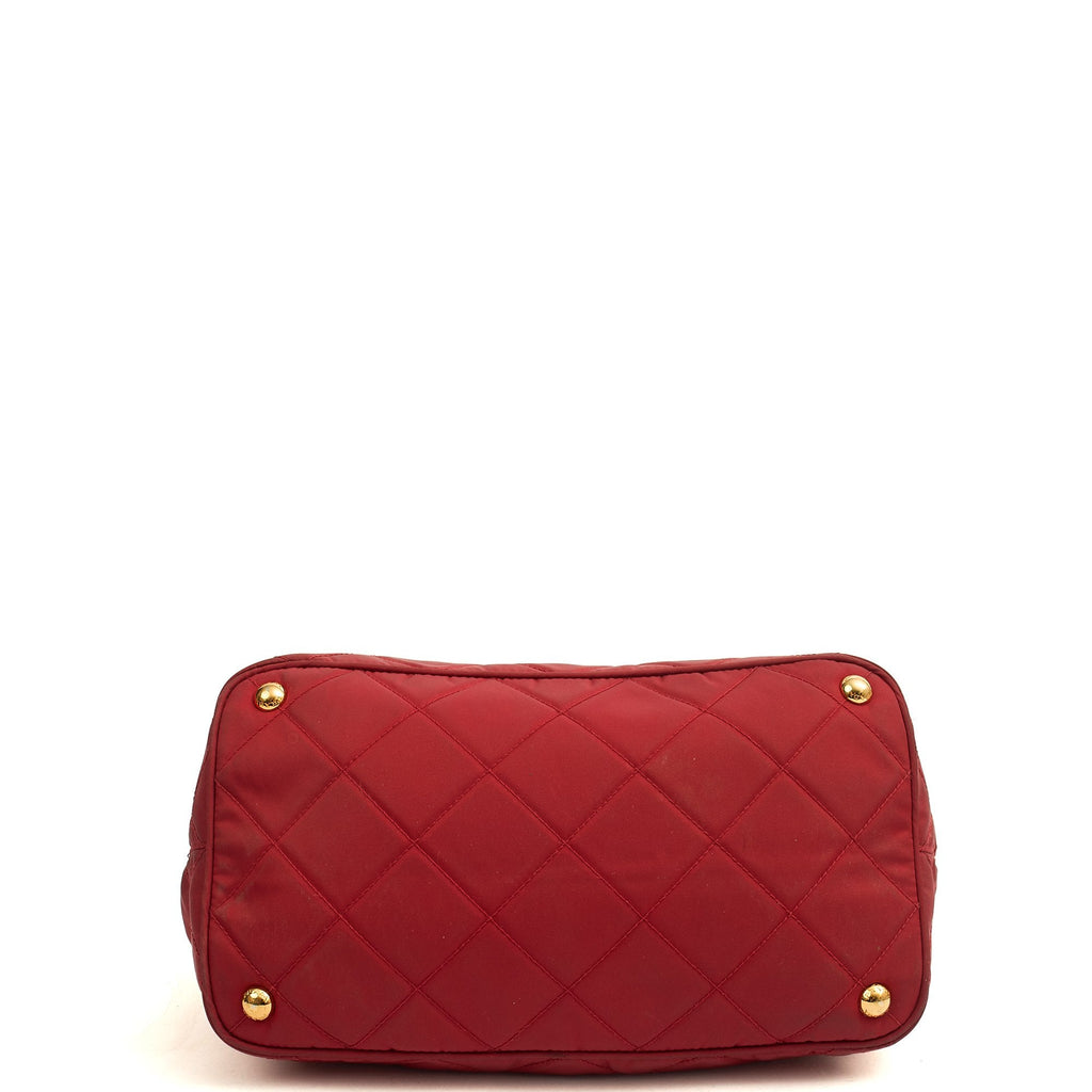 Prada Tote Nylon Tote Bag in Red, Nylon — Alternate View 11