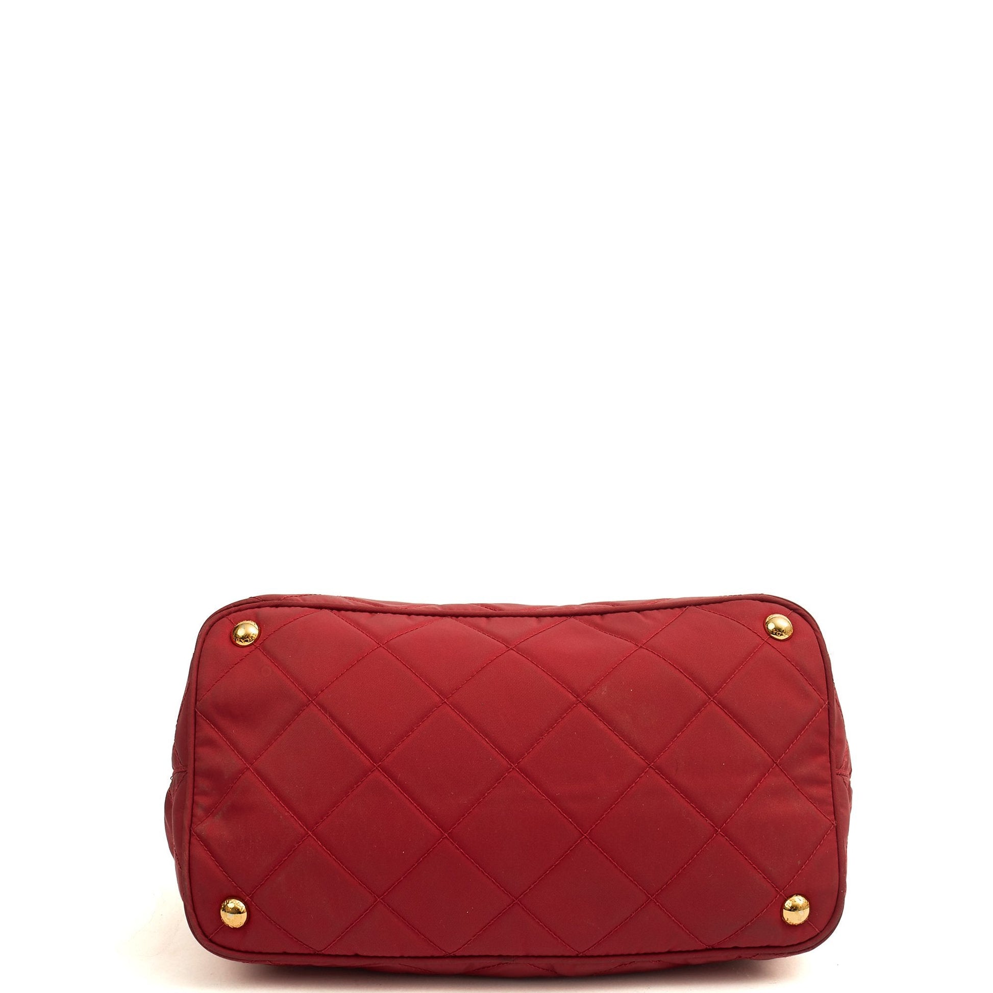 Prada Tote Nylon Tote Bag in Red, Nylon — Alternate View 11