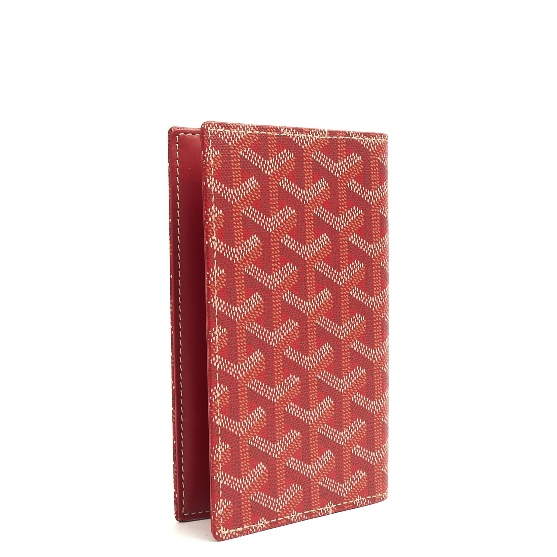 Goyard Wallet Saint Pierre in Red, Leather — Side View