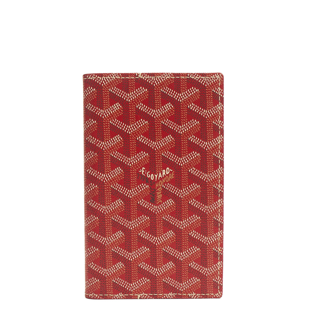 Goyard Wallet Saint Pierre in Red, Leather — Front View