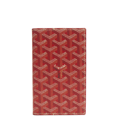 Goyard Wallet Saint Pierre in Red, Leather — Front View