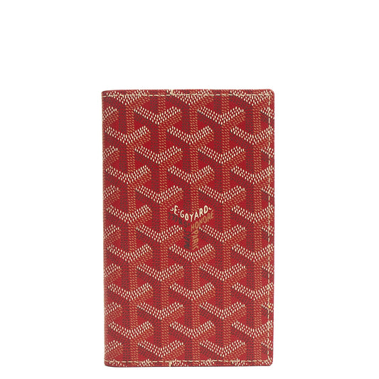 Goyard Wallet Saint Pierre in Red, Leather — Front View
