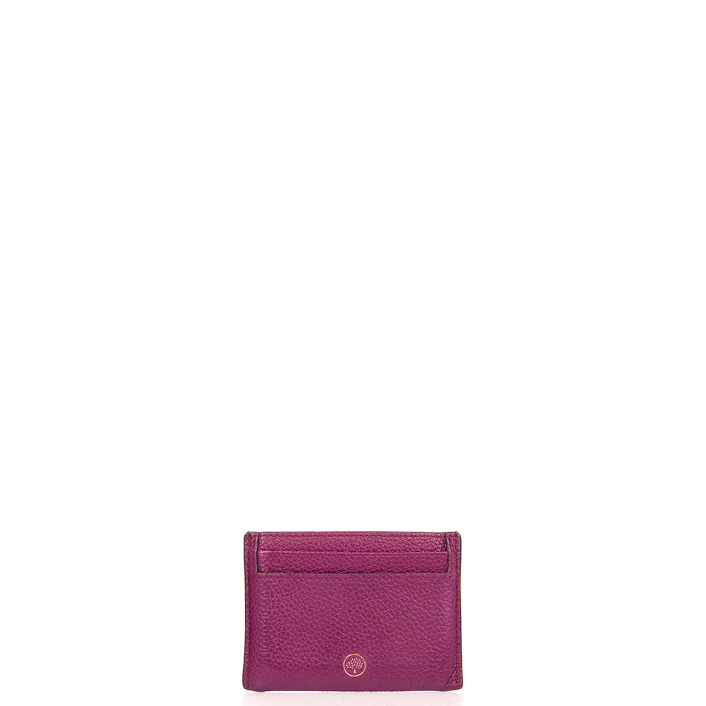 Mulberry Card Holder Card Holder in Purple, Leather — Back View